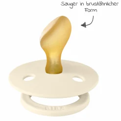 Schnuller 2er Pack Colour Anatomischer Sauger aus Naturkautschuk 6-18 M - Ivory / Blush