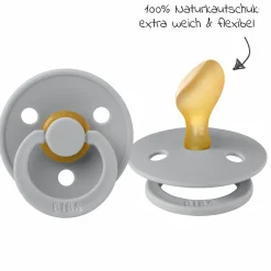 Schnuller 2er Pack Colour Anatomischer Sauger aus Naturkautschuk 6-18 M - Cloud / Vanilla
