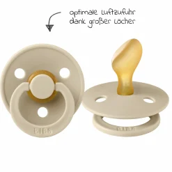 Schnuller 2er Pack Colour Anatomischer Sauger aus Naturkautschuk 6-18 M - Cloud / Vanilla