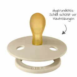 Schnuller 2er Pack Colour Symmetrischer Sauger aus Naturkautschuk 0-6 M - Cloud / Vanilla