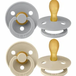 Schnuller 2er Pack Colour Symmetrischer Sauger aus Naturkautschuk 6-18 M - Cloud / Vanilla