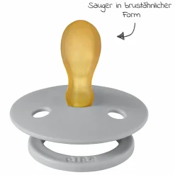 Schnuller 2er Pack Colour Symmetrischer Sauger aus Naturkautschuk 6-18 M - Cloud / Vanilla
