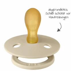 Schnuller 2er Pack Colour Symmetrischer Sauger aus Naturkautschuk 6-18 M - Cloud / Vanilla