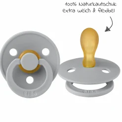 Schnuller 2er Pack Colour Symmetrischer Sauger aus Naturkautschuk 6-18 M - Cloud / Vanilla