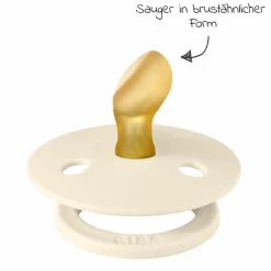 Schnuller 2er Pack Colour Anatomischer Sauger aus Naturkautschuk 0-6 M - Ivory / Blush