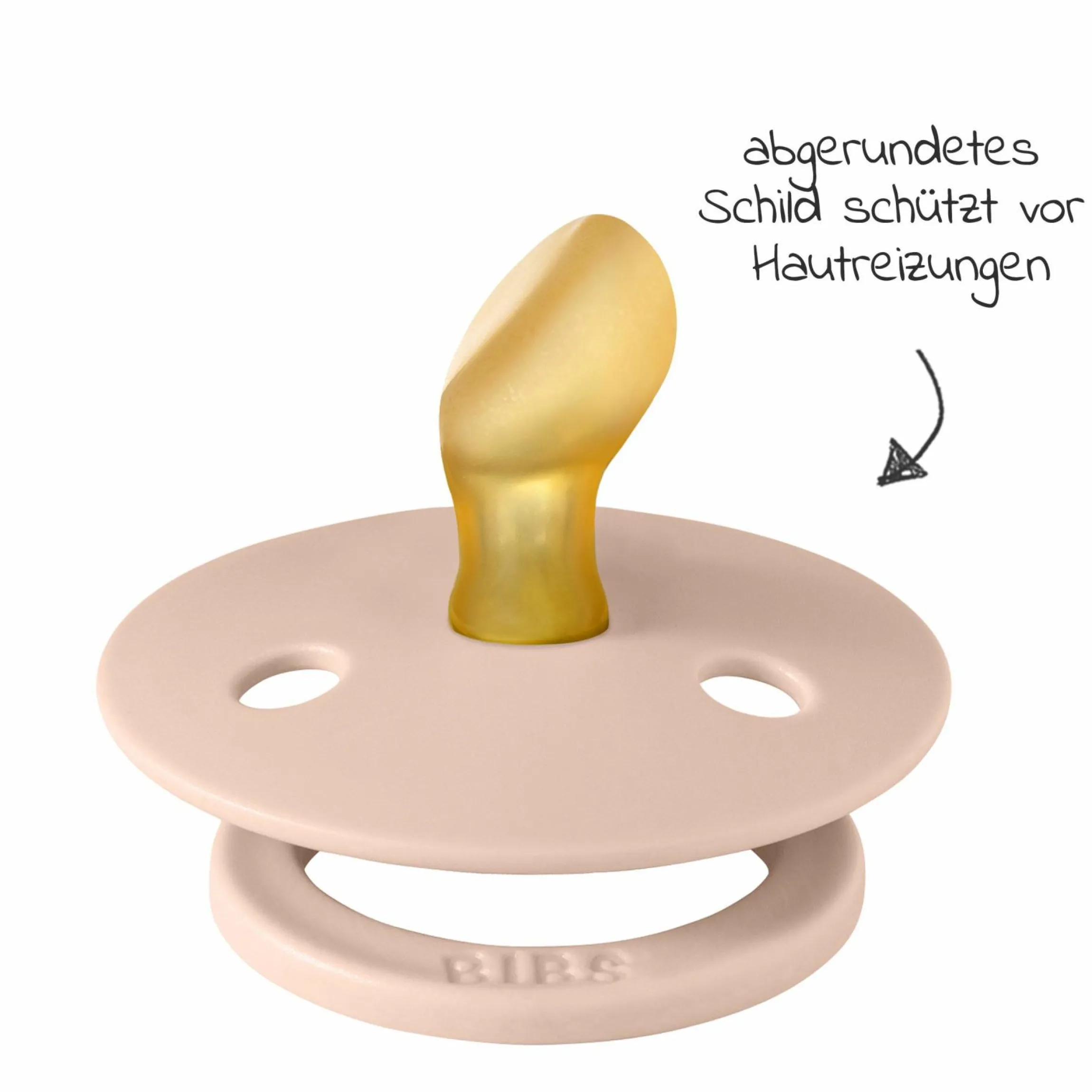 Schnuller 2er Pack Colour Anatomischer Sauger aus Naturkautschuk 0-6 M - Ivory / Blush