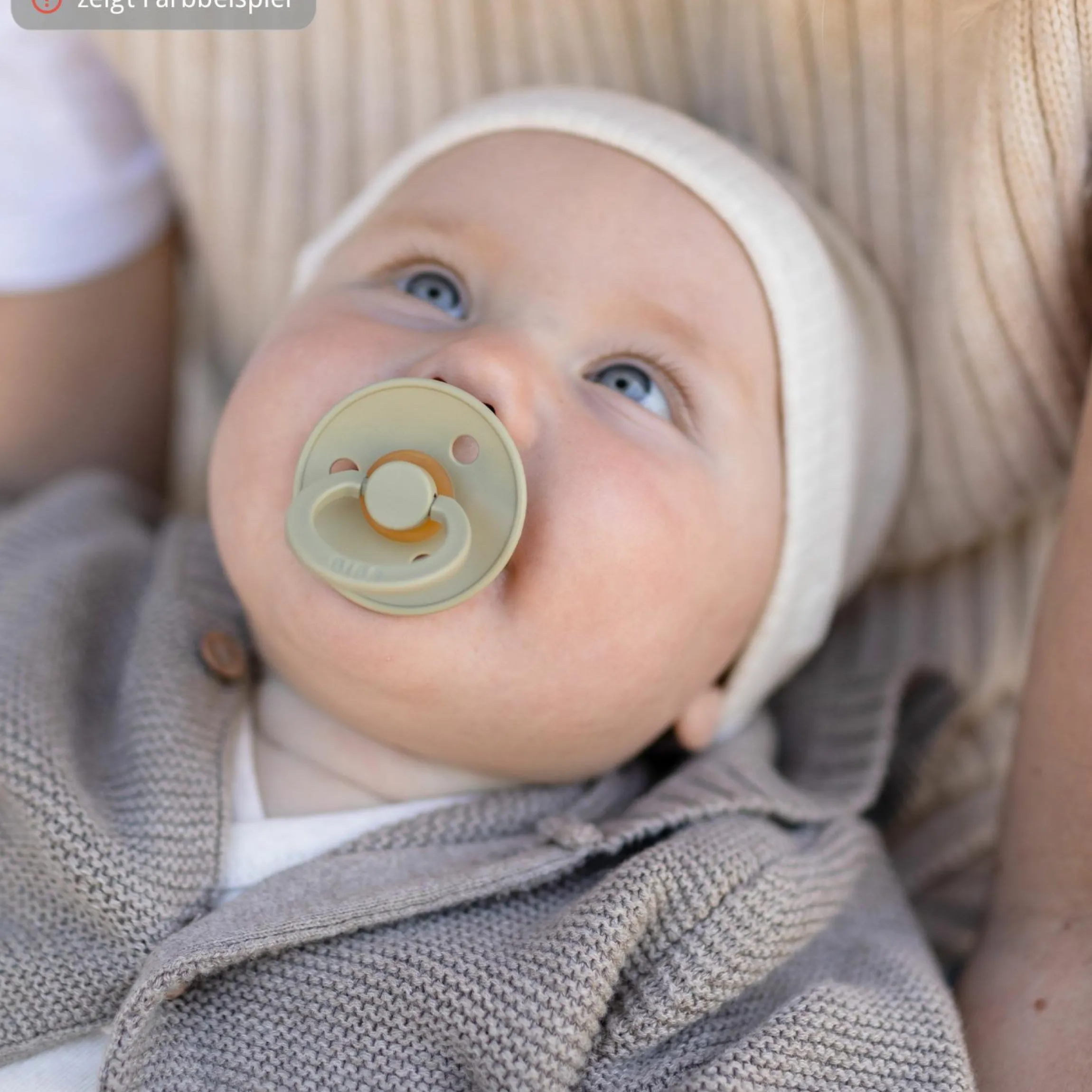 Schnuller 2er Pack Colour Anatomischer Sauger aus Naturkautschuk 0-6 M - Ivory / Blush