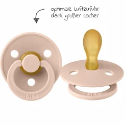 Schnuller 2er Pack Colour Symmetrischer Sauger aus Naturkautschuk 6-18 M - Ivory / Blush