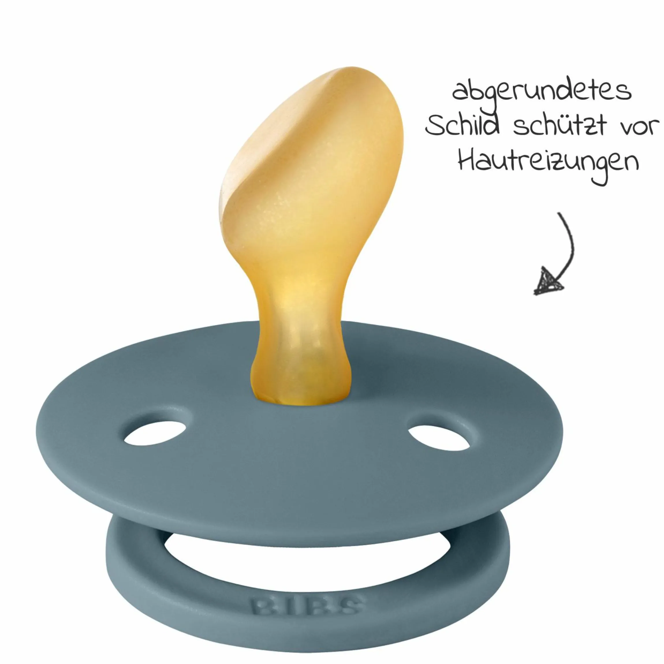 Schnuller 2er Pack Colour Anatomischer Sauger aus Naturkautschuk 6-18 M - Baby Blue / Petrol