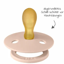 Schnuller 2er Pack Colour Symmetrischer Sauger aus Naturkautschuk 6-18 M - Woodchuck / Blush