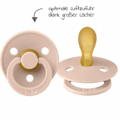 Schnuller 2er Pack Colour Symmetrischer Sauger aus Naturkautschuk 6-18 M - Woodchuck / Blush