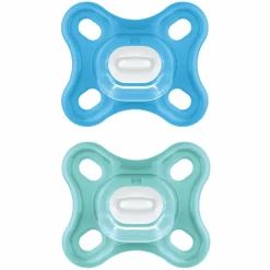 Schnuller 2er Pack Comfort - Silikon Newborn 0-3 M - Blau & Türkis