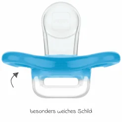 Schnuller 2er Pack Comfort - Silikon Newborn 0-3 M - Blau & Türkis