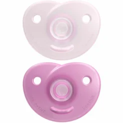 Schnuller 2er Pack Curved Soothie - Silikon 0-6 M - SCF099/22 - Rosa