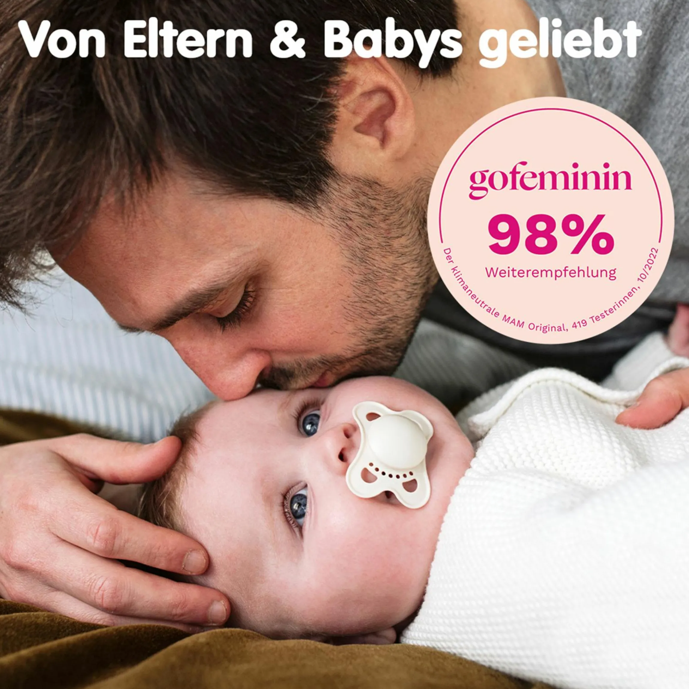 Schnuller 2er Pack Original - Silikon 0-6 M - Blau