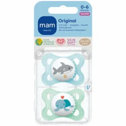Schnuller 2er Pack Original - Silikon 0-6 M - Blau