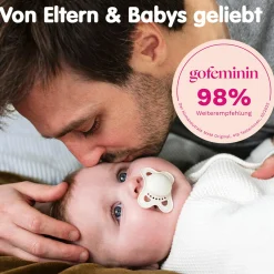 Schnuller 2er Pack Original - Silikon 0-6 M - Blau & Beige