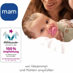 Schnuller 2er Pack Original Start - Naturkautschuk 0-2 M - Rosa & Beige