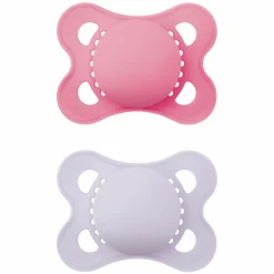 Schnuller 2er Pack Original - Silikon 0-6 M - Pink & Lila