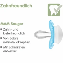Schnuller 2er Pack Original - Silikon 0-6 M - I Love Daddy - Blau