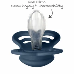 Schnuller 2er Pack Supreme - Silikon - Cloud / Steel Blue - Gr. 0-6 M