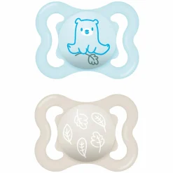 Schnuller 2er Pack Supreme - Silikon 0-6 M - Blau