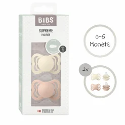 Schnuller 2er Pack Supreme - Silikon - Ivory / Blush - Gr. 0-6 M