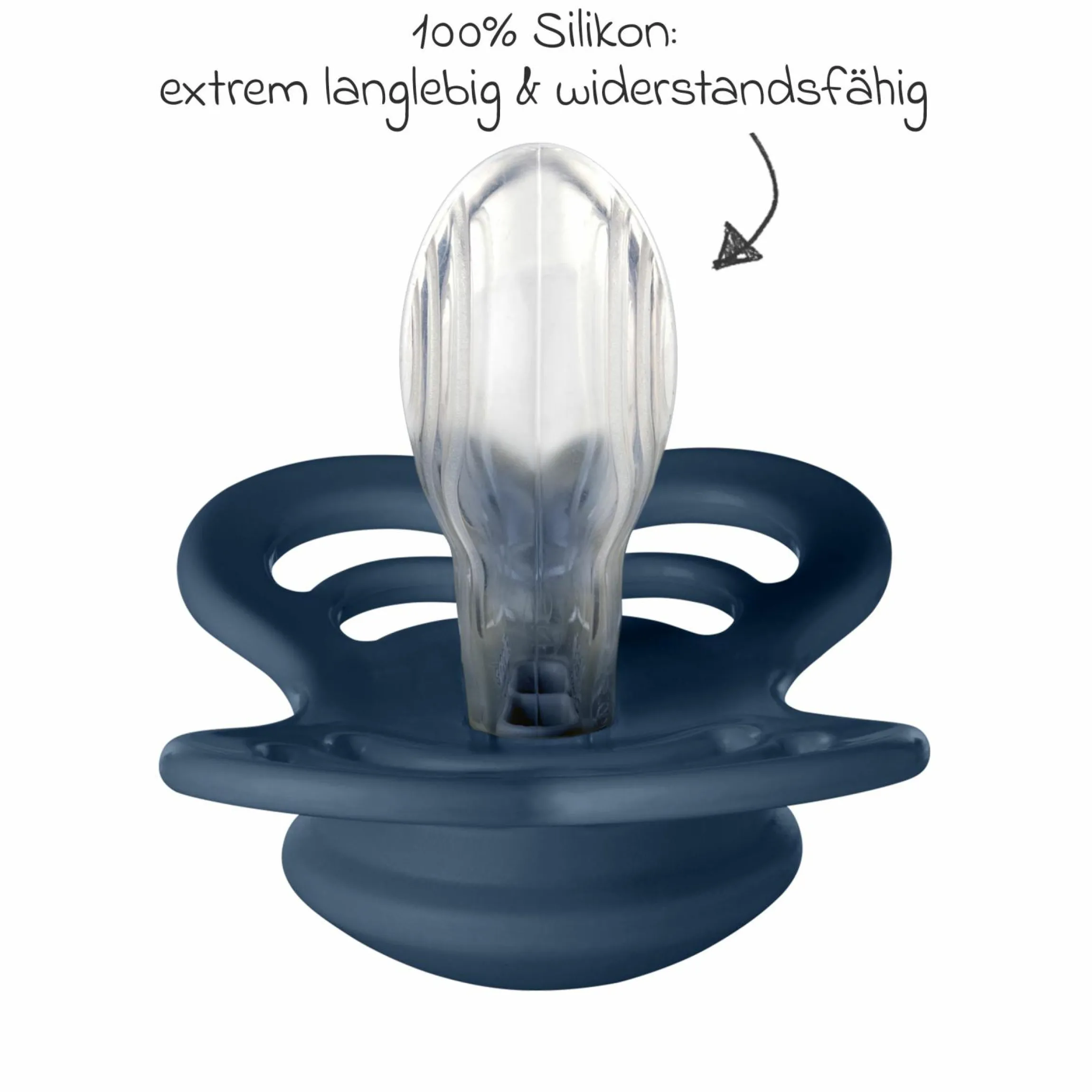 Schnuller 2er Pack Supreme - Silikon - Cloud / Steel Blue - Gr. 6-36 M