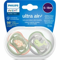 Schnuller 2er Pack Ultra Air 6-18 M - Schildkröte / Wal