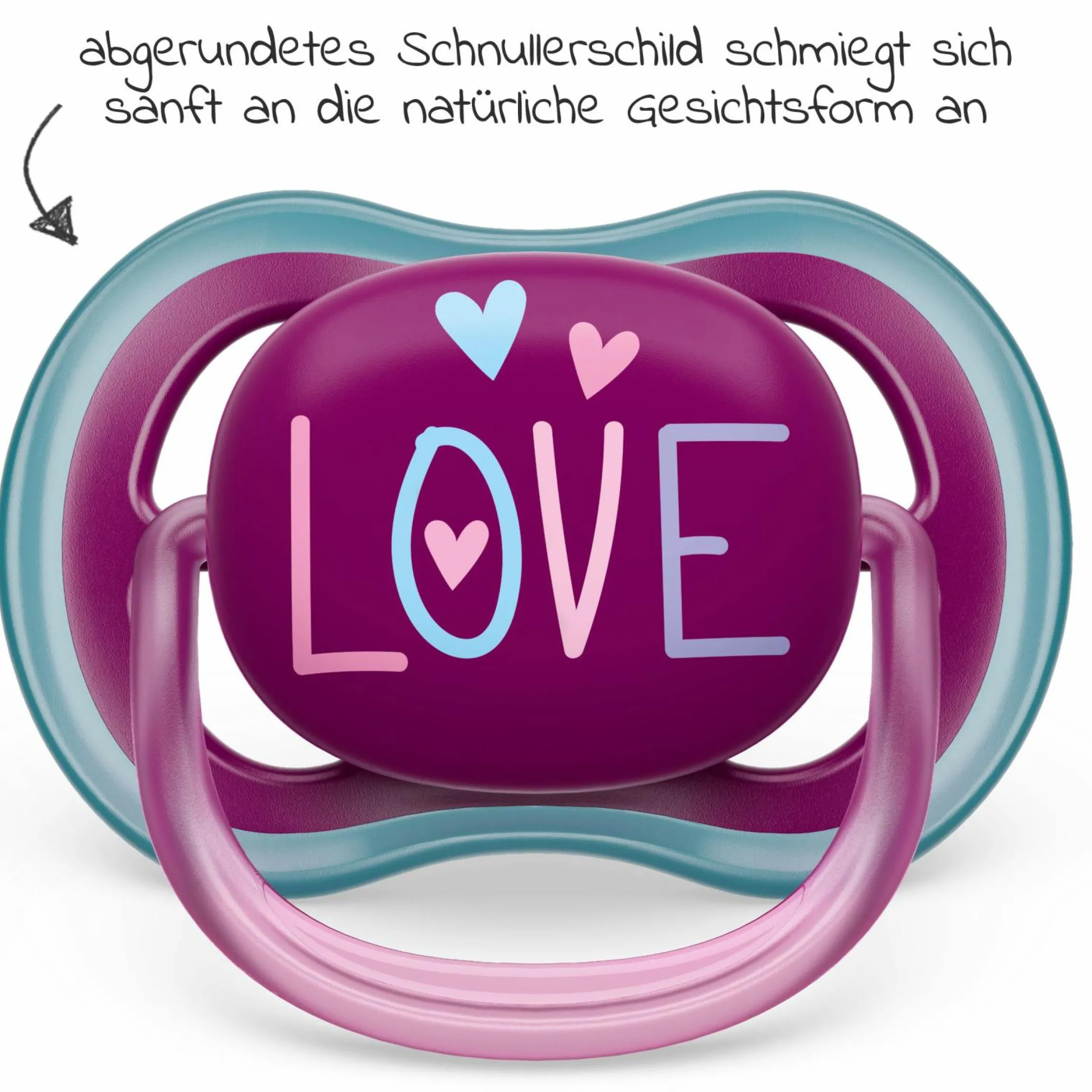 Schnuller 2er Pack Ultra Air ab 18 M - Elefanten / Love