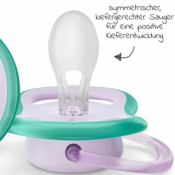 Schnuller 2er Pack Ultra Air 0-6 M - Sonne / Regenbogen - Lila
