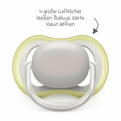 Schnuller 2er Pack Ultra Air 0-6 M - Beige / Grau