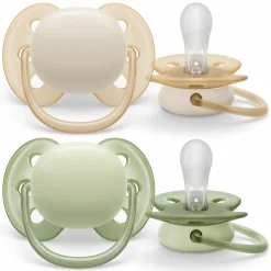 Schnuller 2er Pack Ultra Soft 0-6 M - Beige / Grün