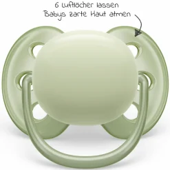 Schnuller 2er Pack Ultra Soft 0-6 M - Beige / Grün