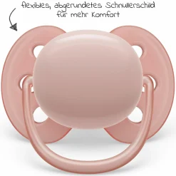 Schnuller 2er Pack Ultra Soft 0-6 M - Rosa / Lila