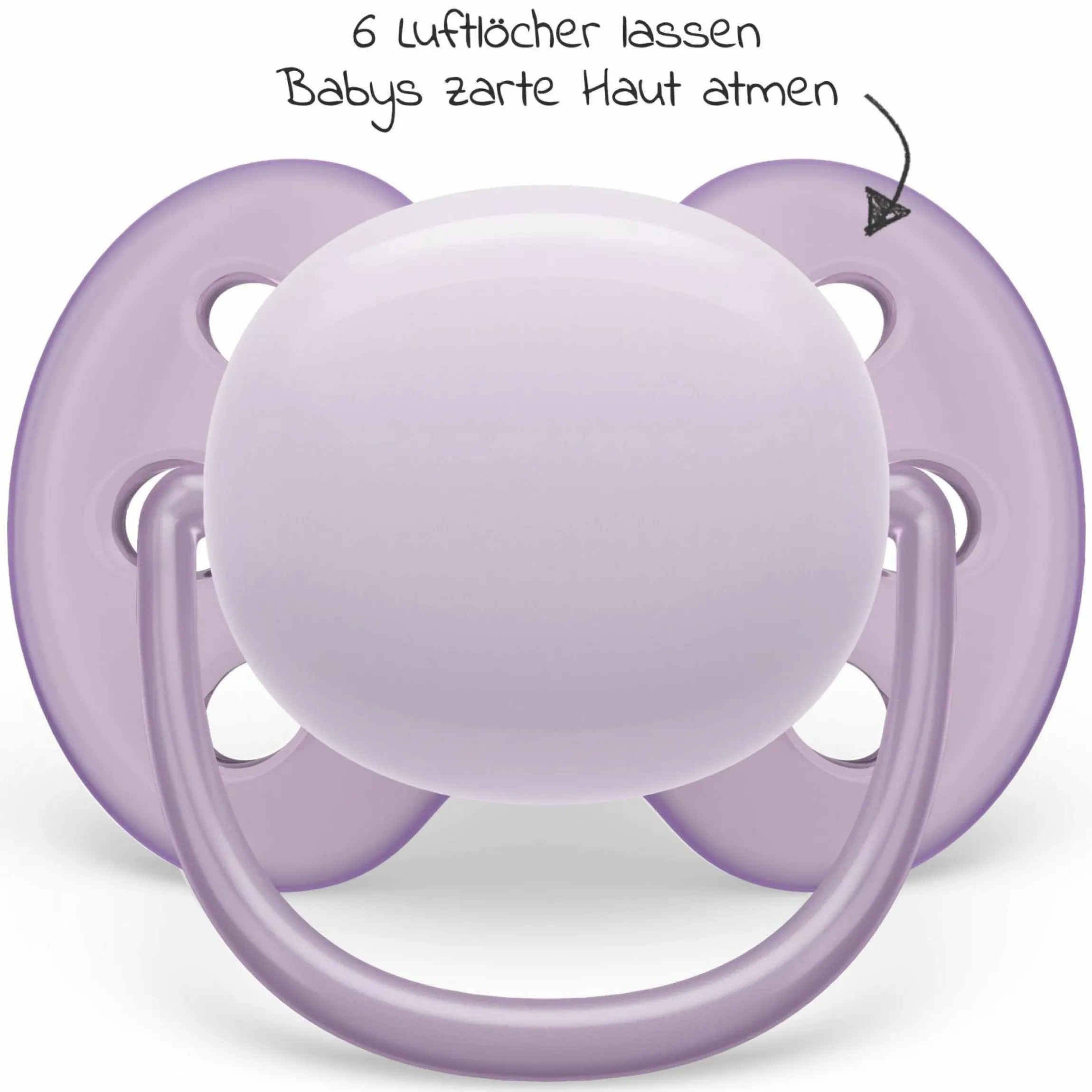 Schnuller 2er Pack Ultra Soft 0-6 M - Rosa / Lila