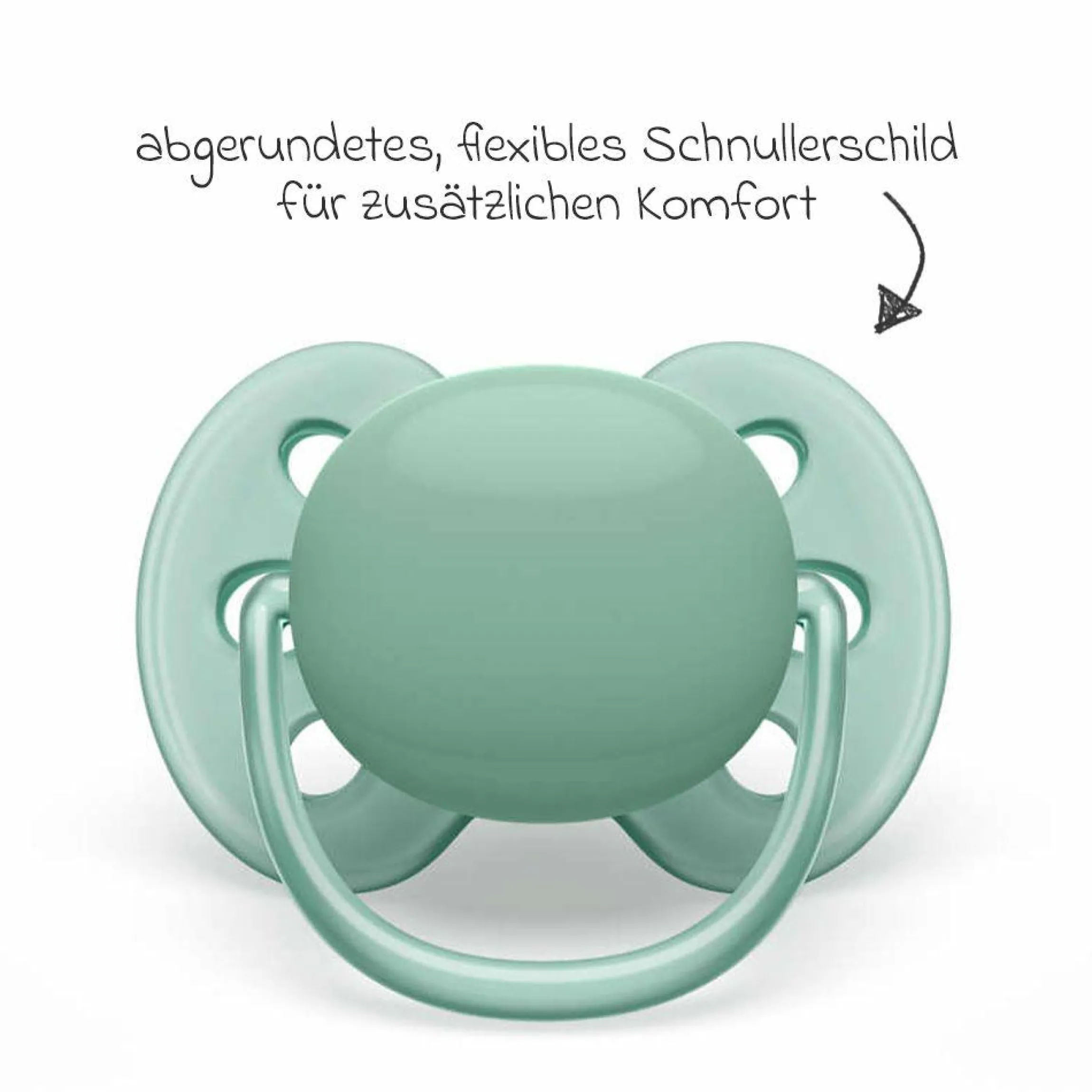 Schnuller 2er Pack Ultra Soft 0-6 M - Grün / Apricot
