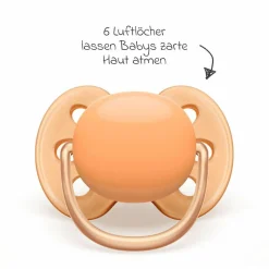 Schnuller 2er Pack Ultra Soft 0-6 M - Grün / Apricot