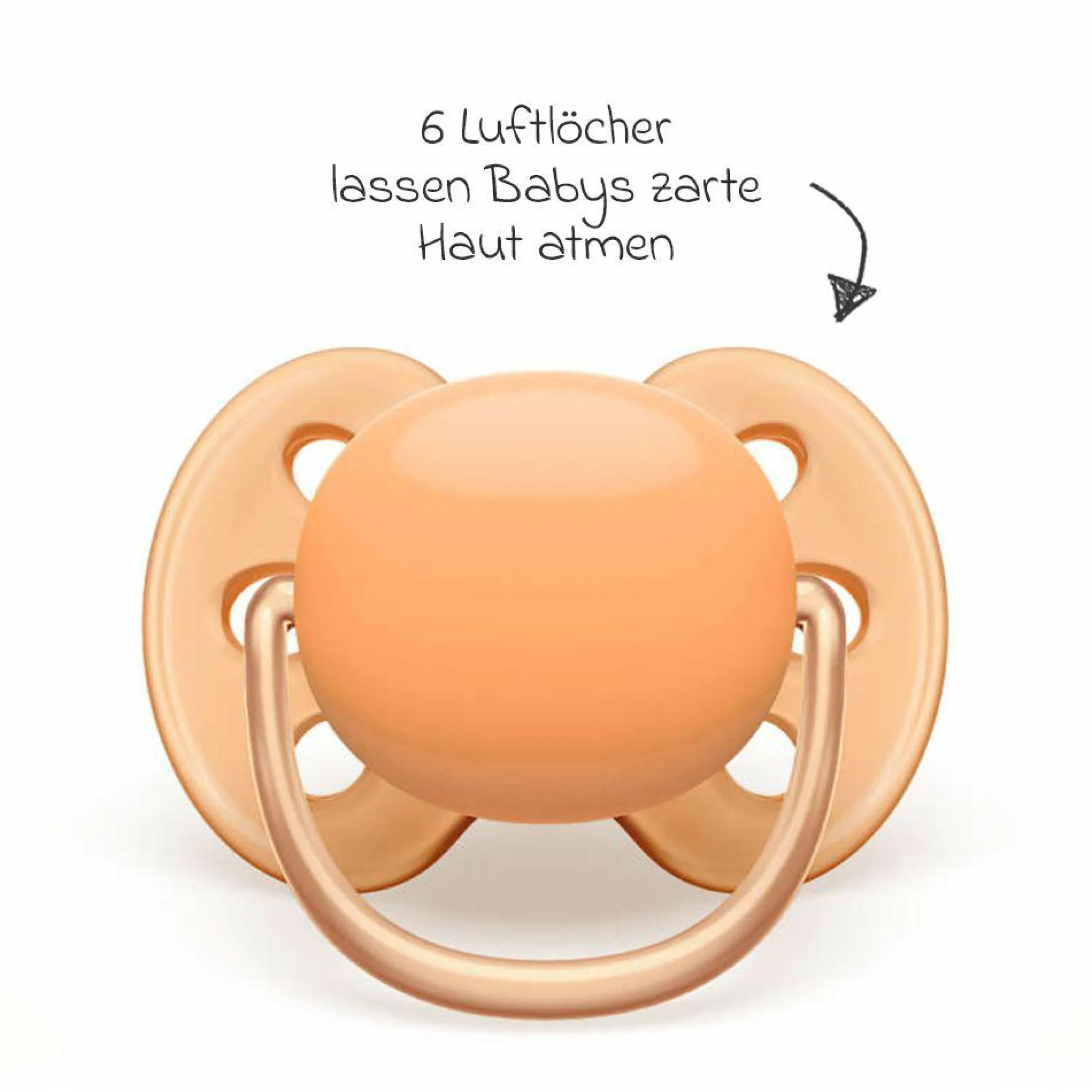 Schnuller 2er Pack Ultra Soft 0-6 M - Grün / Apricot