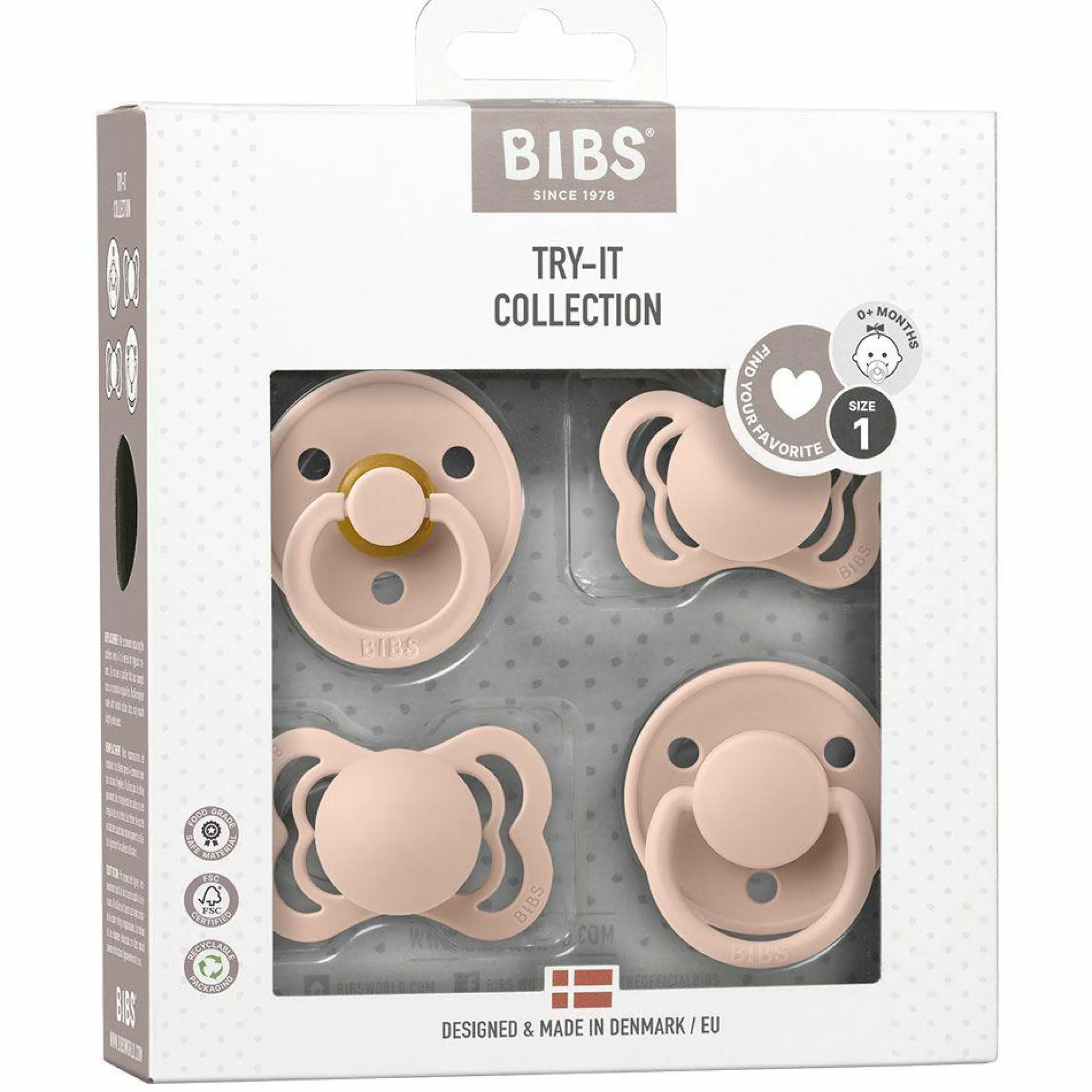 Schnuller Probierset - Try-it Collection 4er Pack - Blush - Gr. 0-6 M