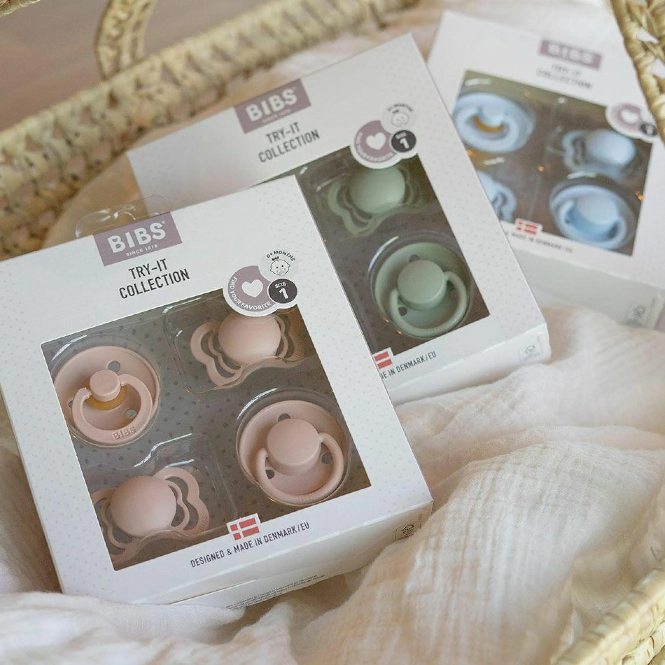 Schnuller Probierset - Try-it Collection 4er Pack - Blush - Gr. 0-6 M