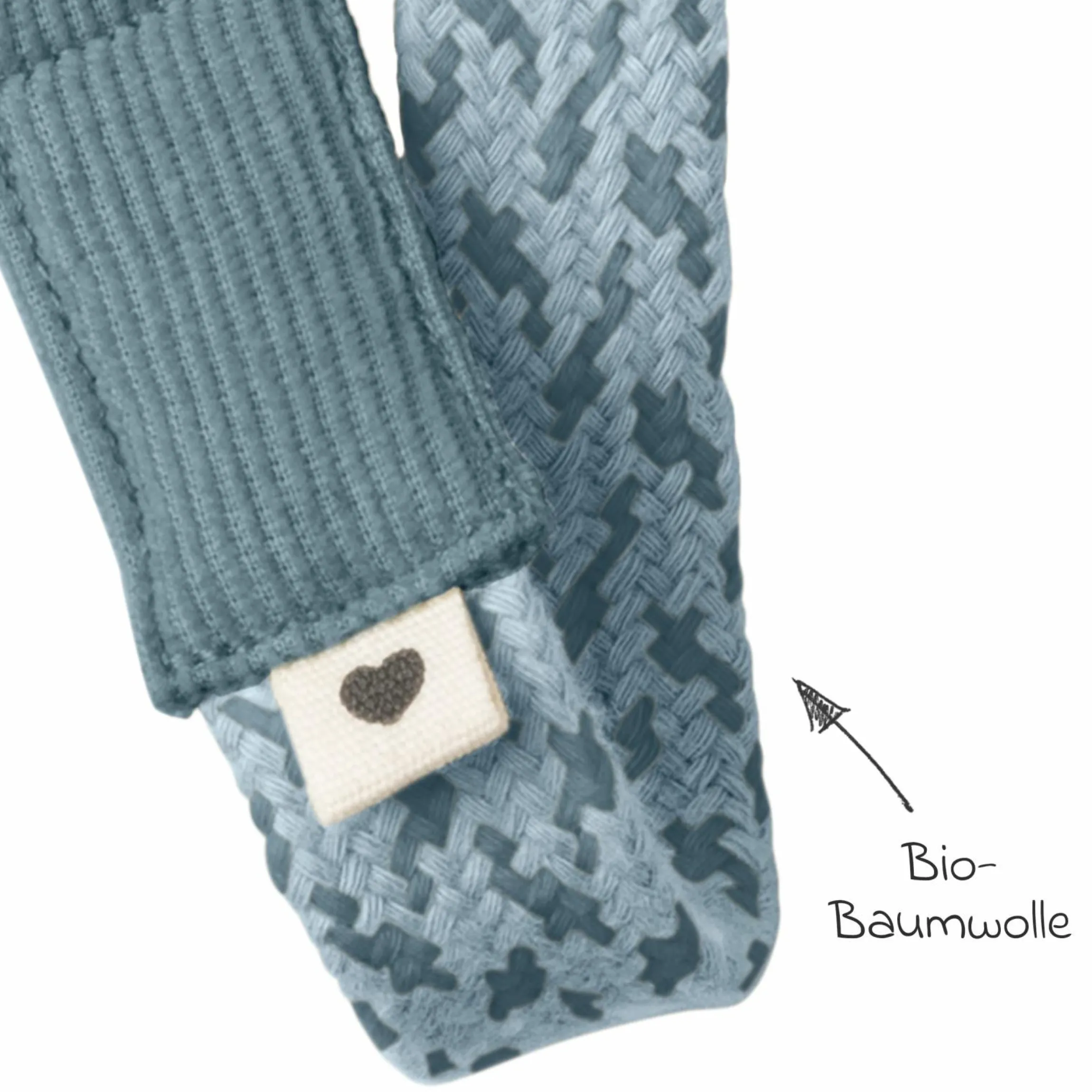 Schnullerband Pacifier Braid - Petrol / Baby Blue