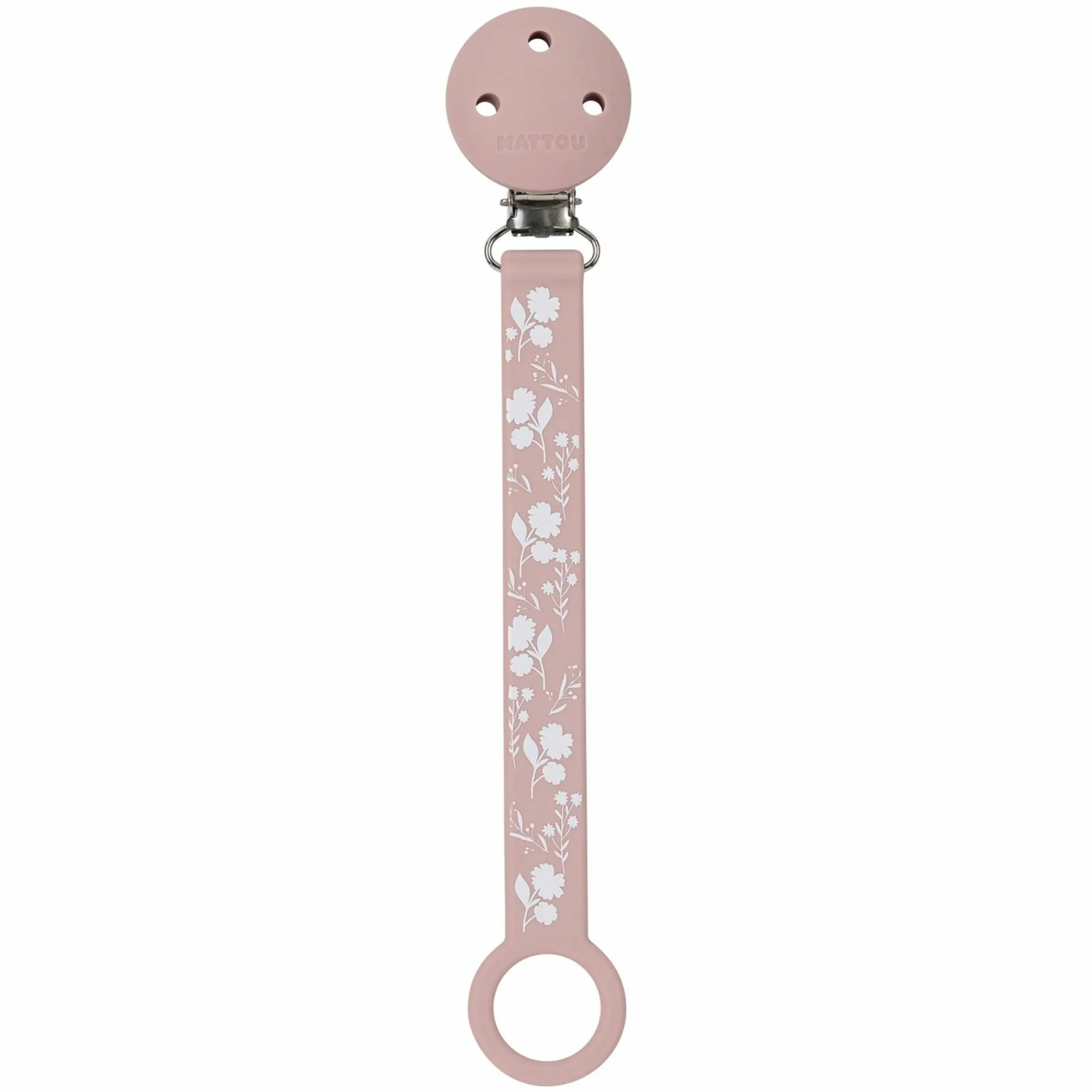 Schnullerband Silikon - Blume - Pink