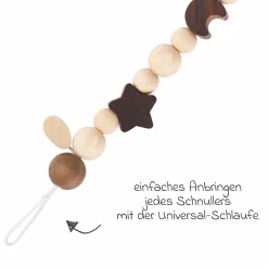 Schnullerkette - Mond & Stern
