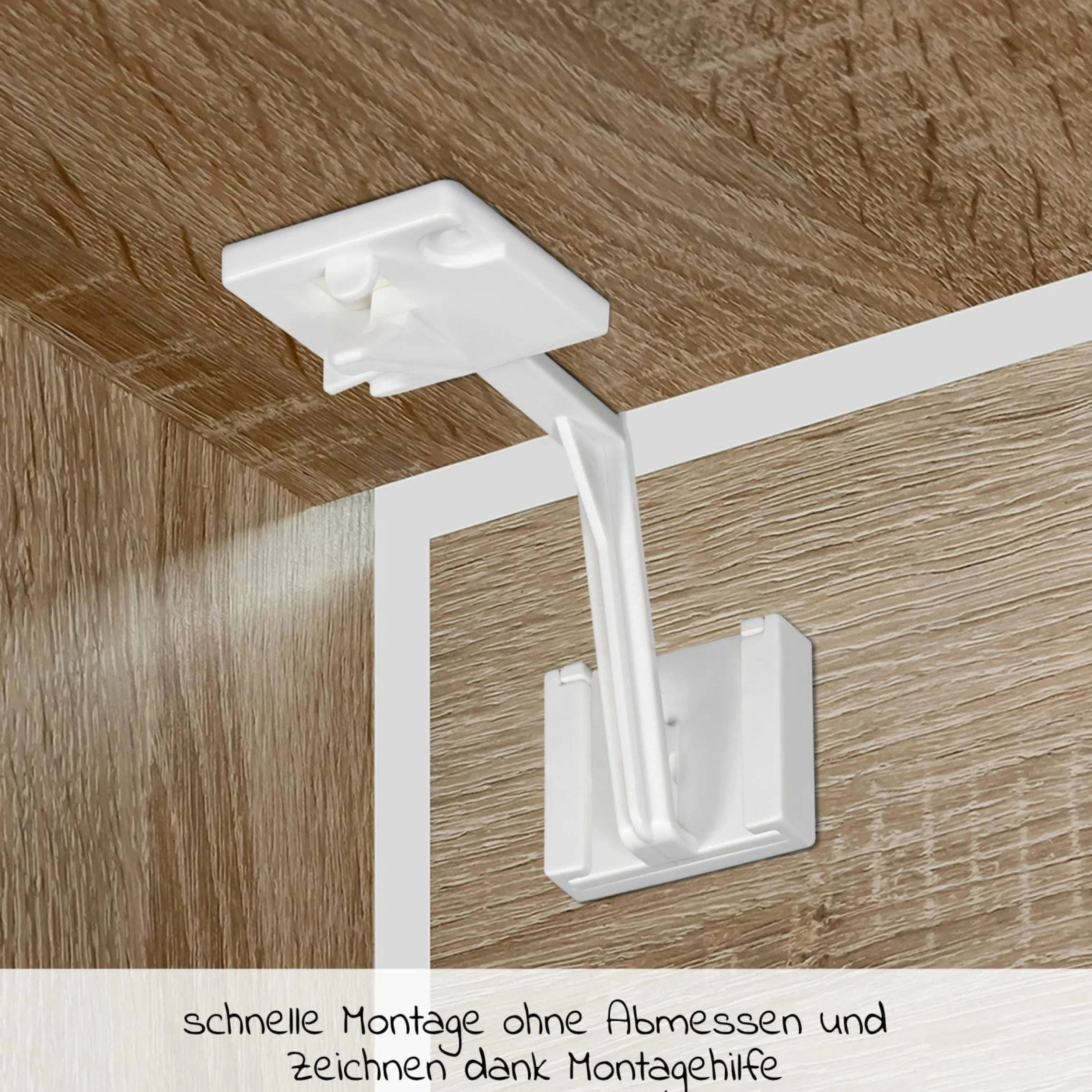 Schubladen- & Schranksicherung 3er Pack mit Montagehilfe - Weiß