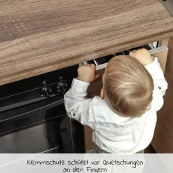 Schubladen- & Schranksicherung 3er Pack mit Montagehilfe - Weiß