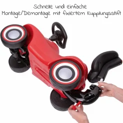 Schubstange Multi mit Rückenlehne - für Bobby Car - Schwarz