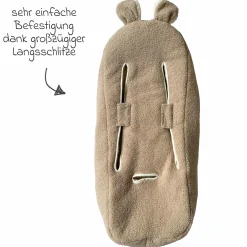 Schurwolle-Fußsack Hukky für Babyschalen & Babywannen - Warm Sand