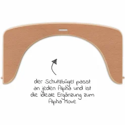 Schutzbügel aus Holz für Alpha Plus Move Hochstuhl - Natur