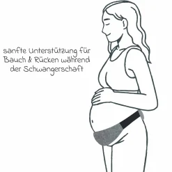Schwangerschafts- & Kaiserschnittgürtel Belly Protect - Melange Mittegrau